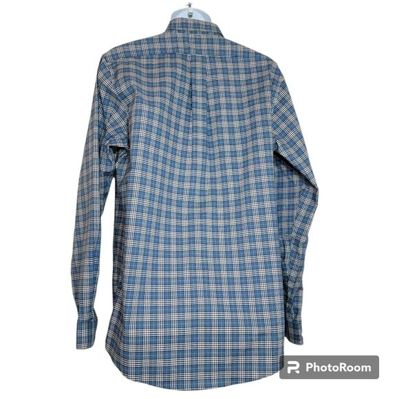 Eddie Bauer Shirt, Men TM Relaxed Fit, Blue,White & Red Check, , Cotton, EUC - Picture 2 of 11